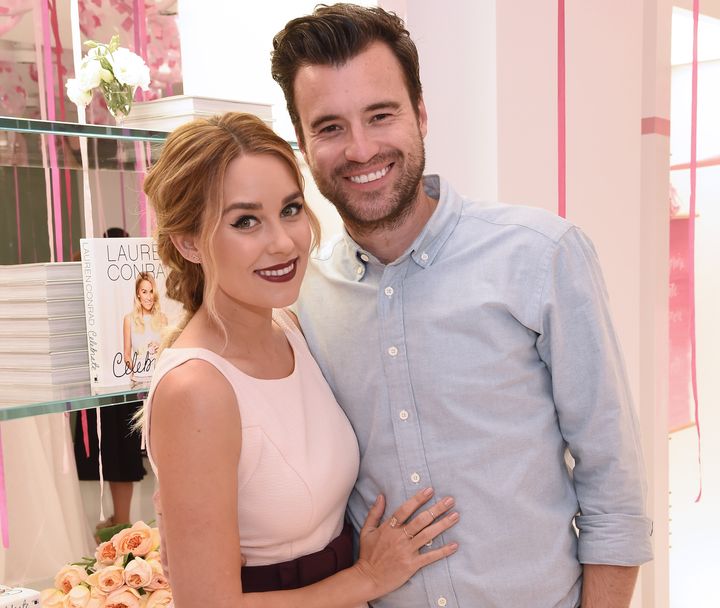 Lauren Conrad and William Tell attend the "Lauren Conrad Celebrate" book launch party at Kohl's Showroom on March 23, 2016, in New York City.
