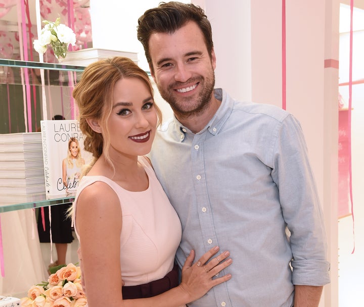 Lauren Conrad and William Tell attend the "Lauren Conrad Celebrate" book launch party at Kohl's Showroom on March 23, 2016, in New York City.