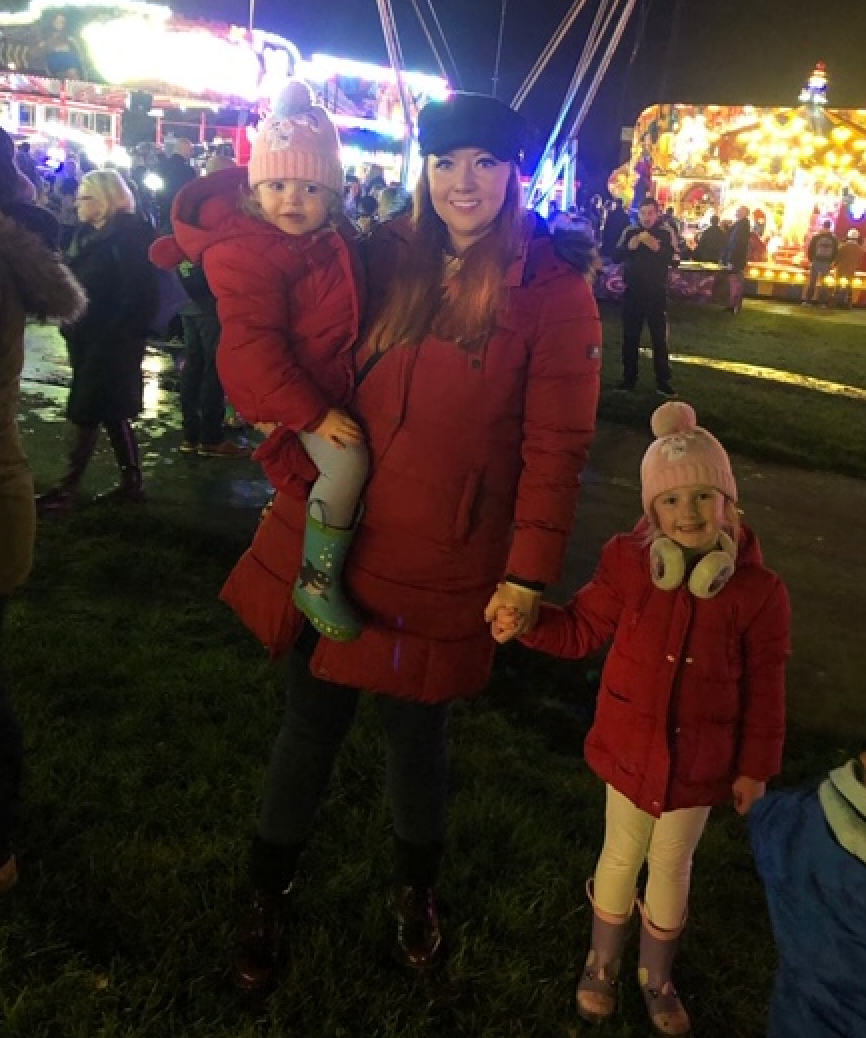 Vikki Waterman with her daughters Eden, 5 and Emmy, 3