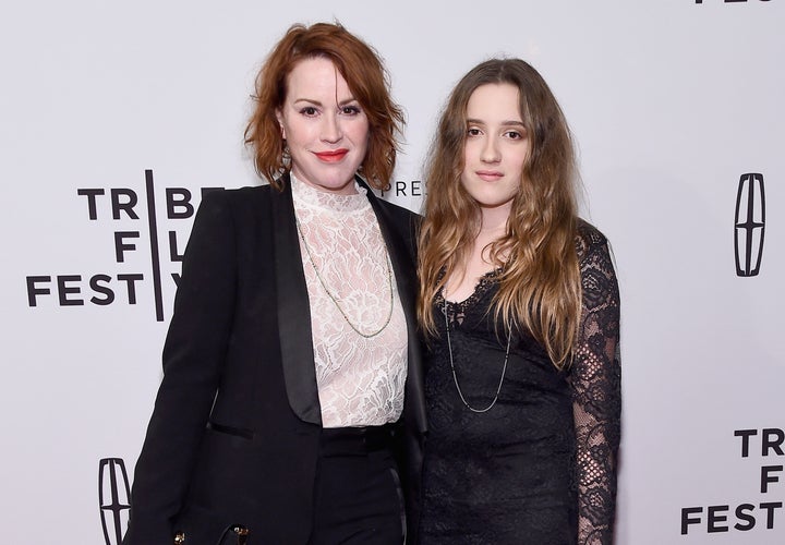 Molly Ringwald and Mathilda Gianopoulos attend the "Dabka" premiere on April 27, 2017, in New York City.