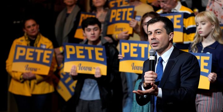 Pete Buttigieg, Democratic presidential candidate and former South Bend, Indiana, mayor, attends a campaign event in Sioux City, Iowa, on Friday.