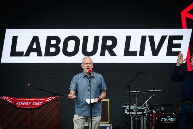 Jeremy Corbyn at the Labour Live festival in 2018