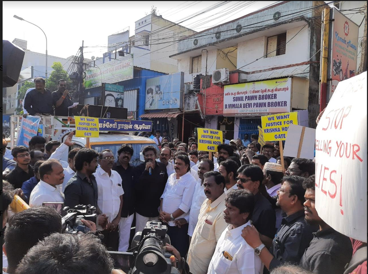 Members of political outfits join protests of Adi Dravidar community and IIT-M students.