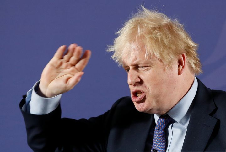 Boris Johnson outlines his government's negotiating stance with the European Union after Brexit, during a key speech at the Old Naval College in Greenwich, London