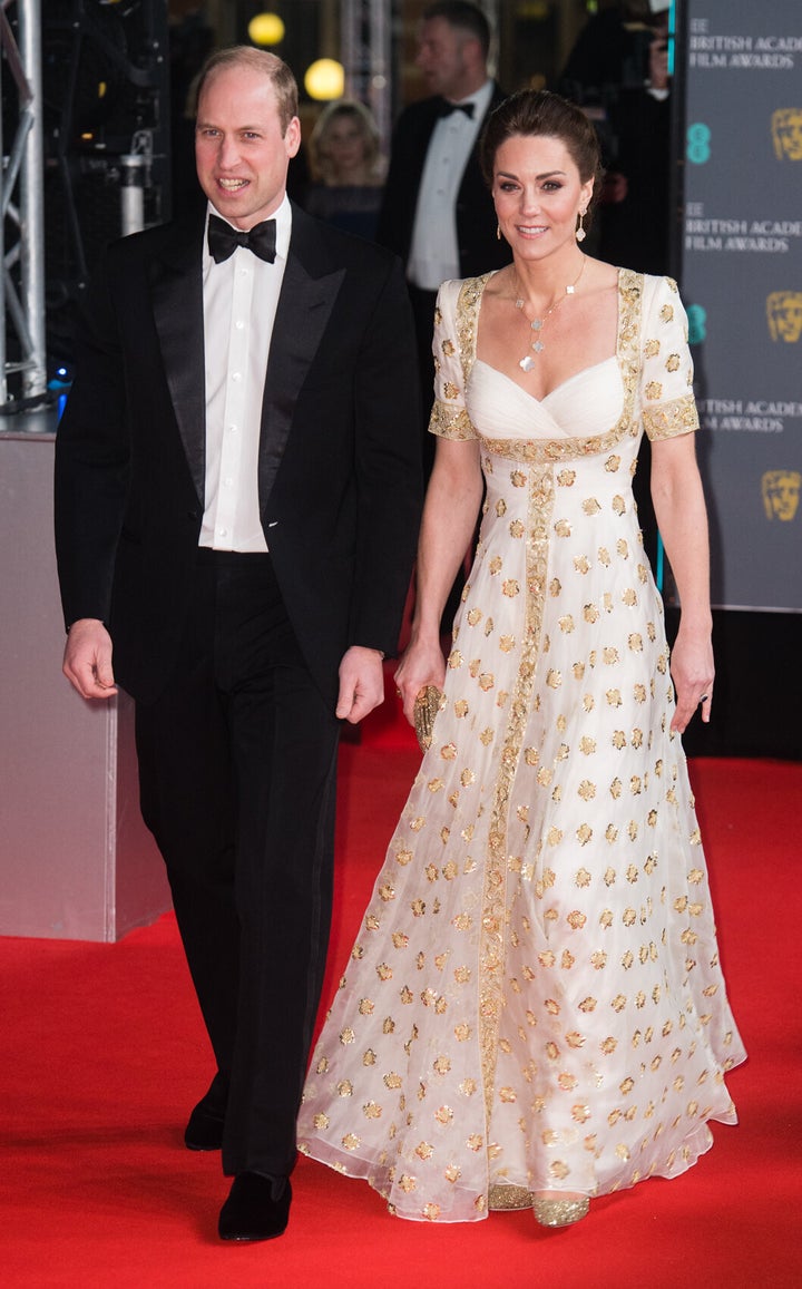 The Duke and Duchess of Cambridge attend the British Academy Film Awards at Royal Albert Hall in London.