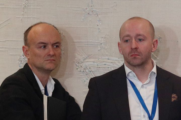 Dominic Cummings (left) and Director of Communications Lee Cain (right) 