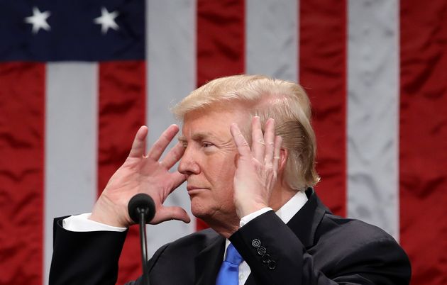 Donald Trump pendant son premier discours sur l'état de l'Union le 30 janvier 2018 à Washington,