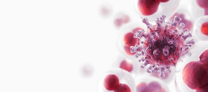 Representación de células cancerígenas.