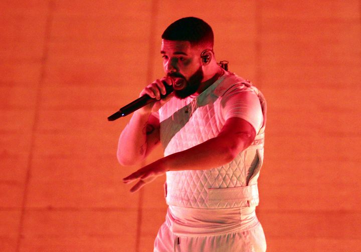 Drake performing in 2018