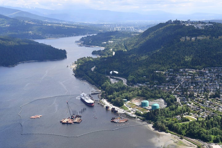 The Trans Mountain marine terminal, in Burnaby, B.C. on May 29, 2018.