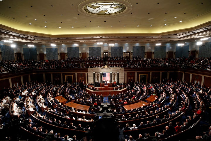 President Donald Trump delivers his State of the Union address to a joint session of Congress on Capitol Hill on Feb. 4, 2020