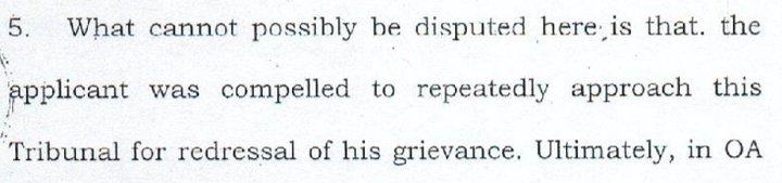 Excerpt from the 2 June 2016 order of the CAT. The applicant being referred to here is IFS officer Sanjiv Chaturvedi.