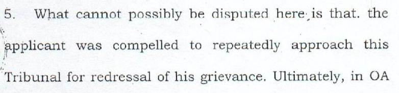 Excerpt from the 2 June 2016 order of the CAT. The applicant being referred to here is IFS officer Sanjiv