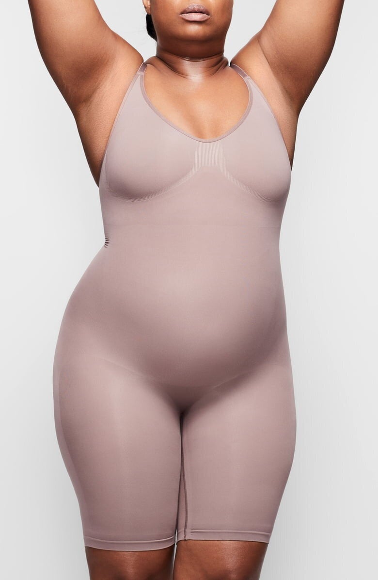 Kim Kardashian continues to plus her Skims shapewear line in new set that  highlights her curves