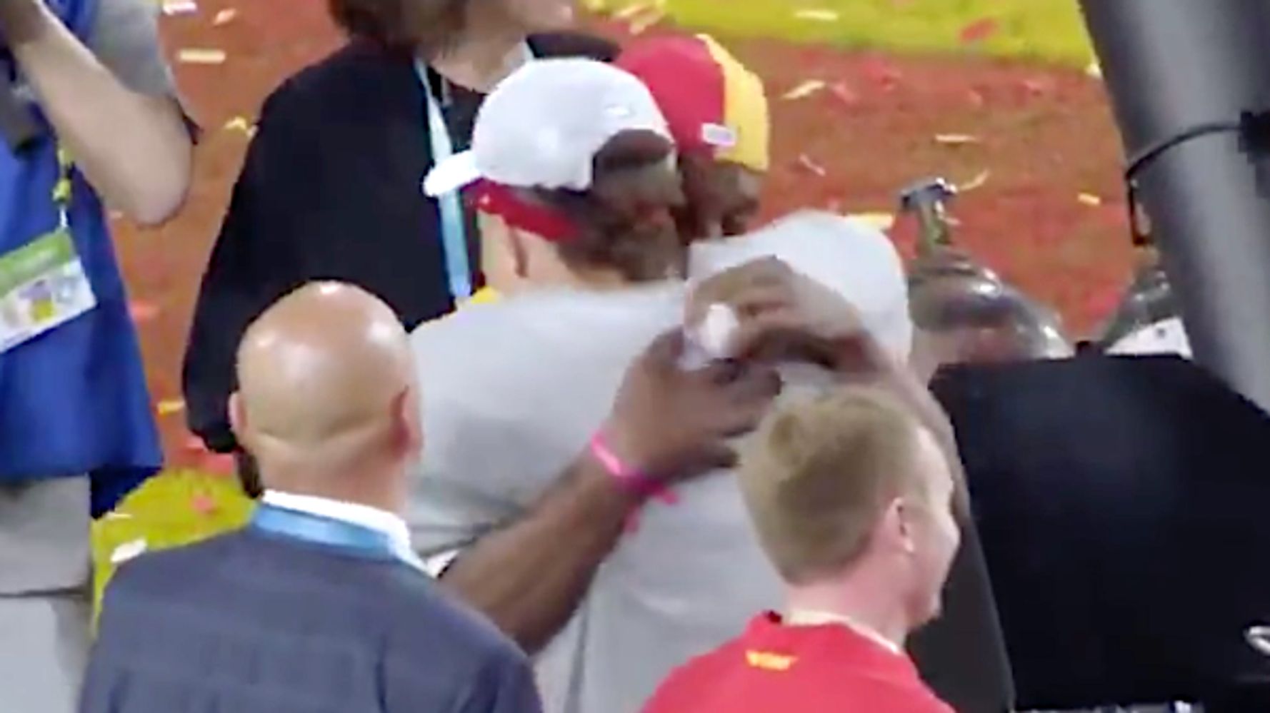 Super Bowl 2023: Patrick Mahomes has heartwarming hug with dad