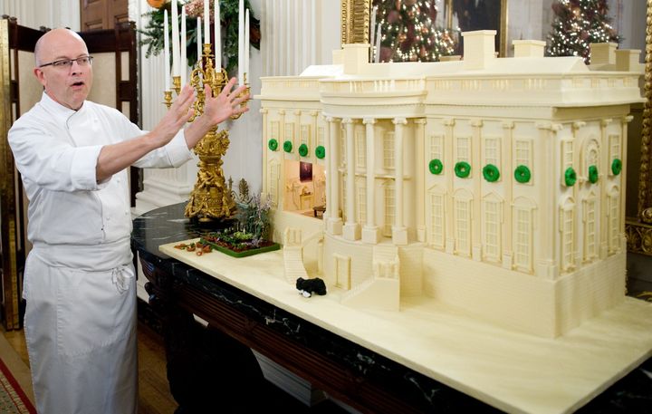 Yosses explains his design for the official White House gingerbread house in 2009.