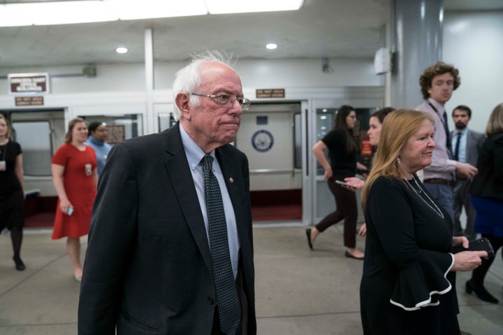 Senator Bernie Sanders during the impeachment trial of President Donald Trump on Feb. 5, 2020 in Washington, DC. 