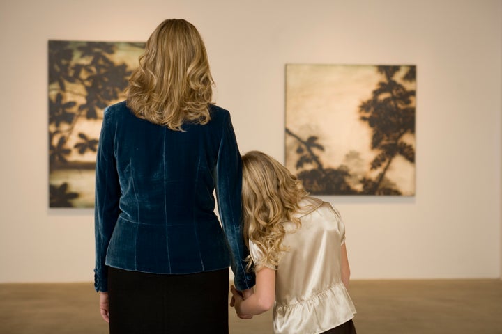 Family trips to an art gallery can be a really good way for a child who's interested in art to engage.