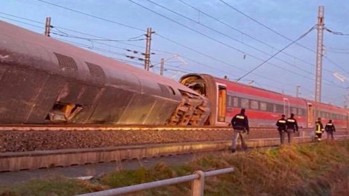 Tren descarrilamiento Milán
