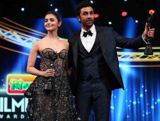 Alia Bhatt and Ranbir Kapoor at the 2019 Filmfare