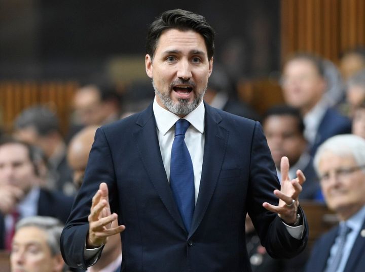 Prime Minister Justin Trudeau responds to a question during Question Period in the House of Commons on Feb. 5, 2020 in Ottawa. 