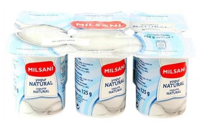 Yogures naturales de Milsani (Aldi).