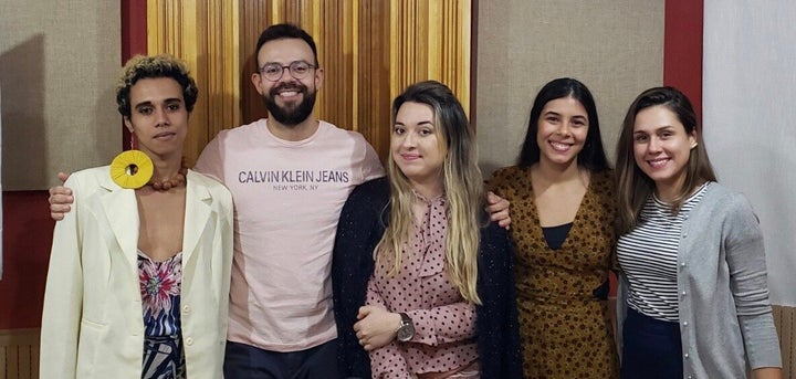 Jornalista Sanara Santos, Diego Iraheta (HuffPost), influenciadora Erika Gentille, Ana Beatriz Rosa (HuffPost) e psicóloga Paula Scampini.