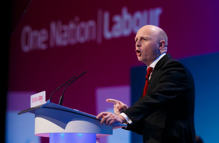 Liam Byrne speaking at the Labour party conference in 2013.