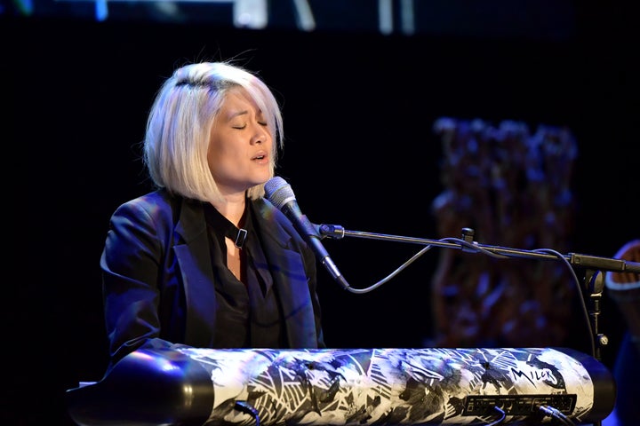 “I wanted to create music to ease the weary soul,” said MILCK, seen performing in Boston in 2018.