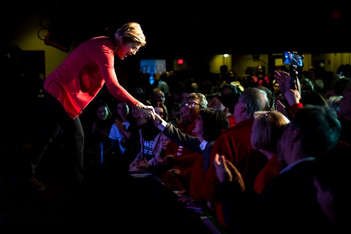 Democratic presidential candidate Elizabeth Warren at a campaign event Thursday in Derry, N.H.