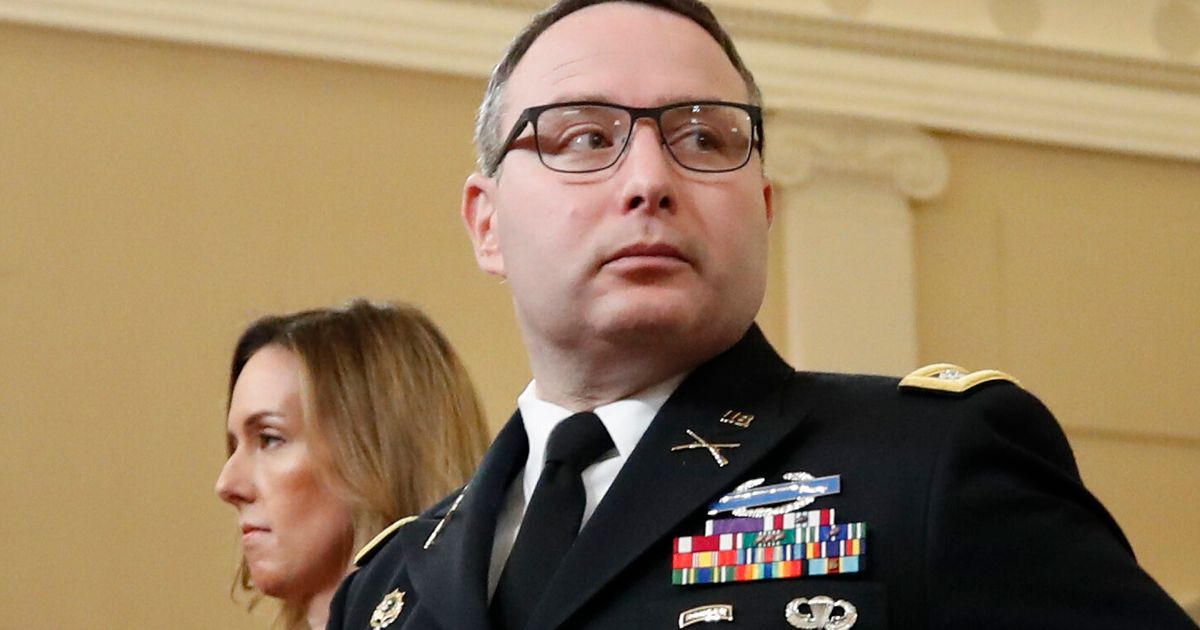 Alexander Vindman Army Officer Who Testified Against Trump Escorted