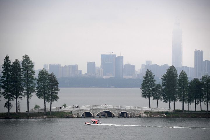 Wuhan's East Lake is a popular destination for families.