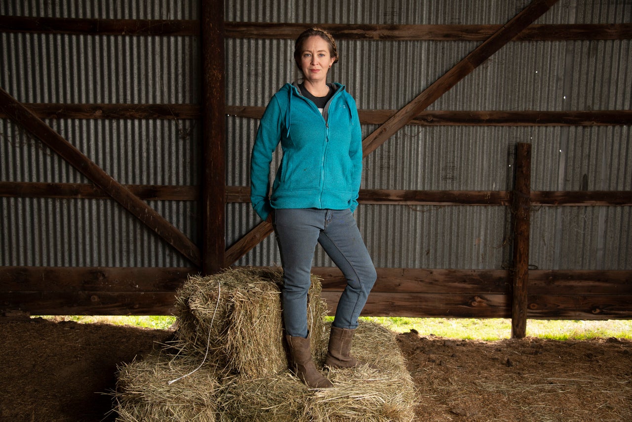 Megan Brown poses for a portrait on her ranch in Butte County, California.