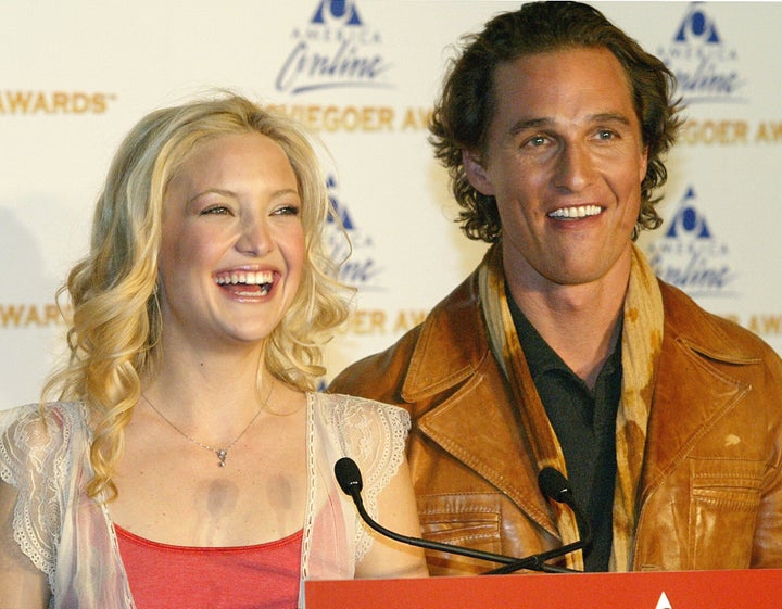 Kate Hudson and Matthew McConaughey, stars of "How to Lose a Guy in 10 days," appear in New York on Feb. 3, 2003.