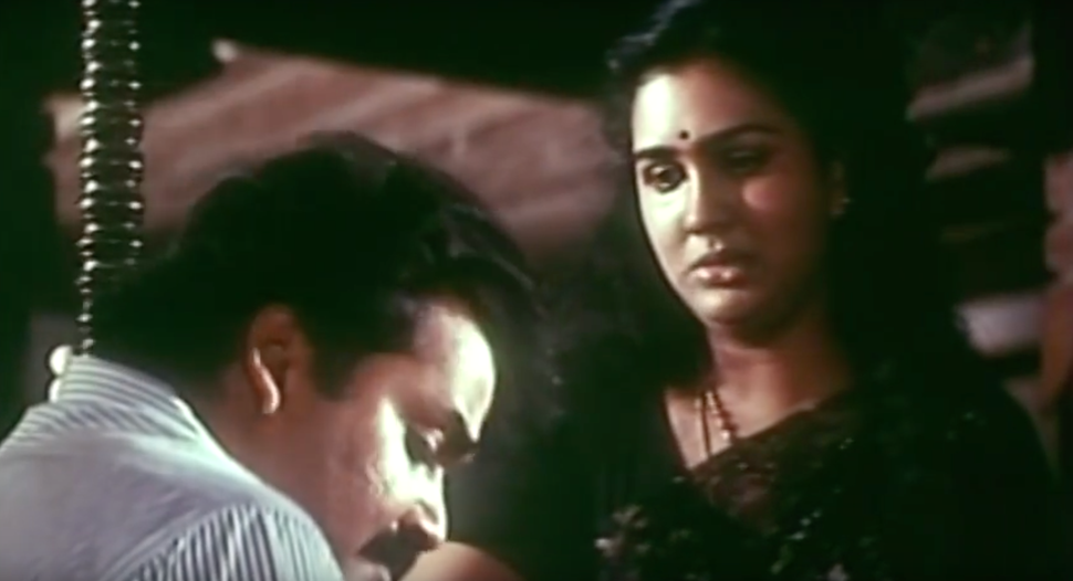 Urvashi and Mohanlal in 'Bharatham' (1991)