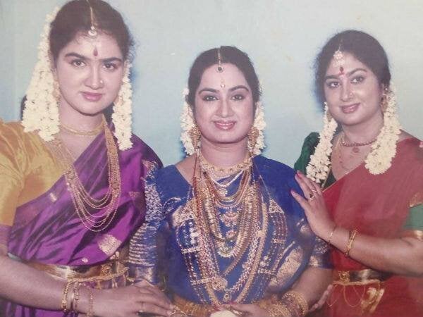 Urvashi with her sisters Kalpana and Kalaranjini