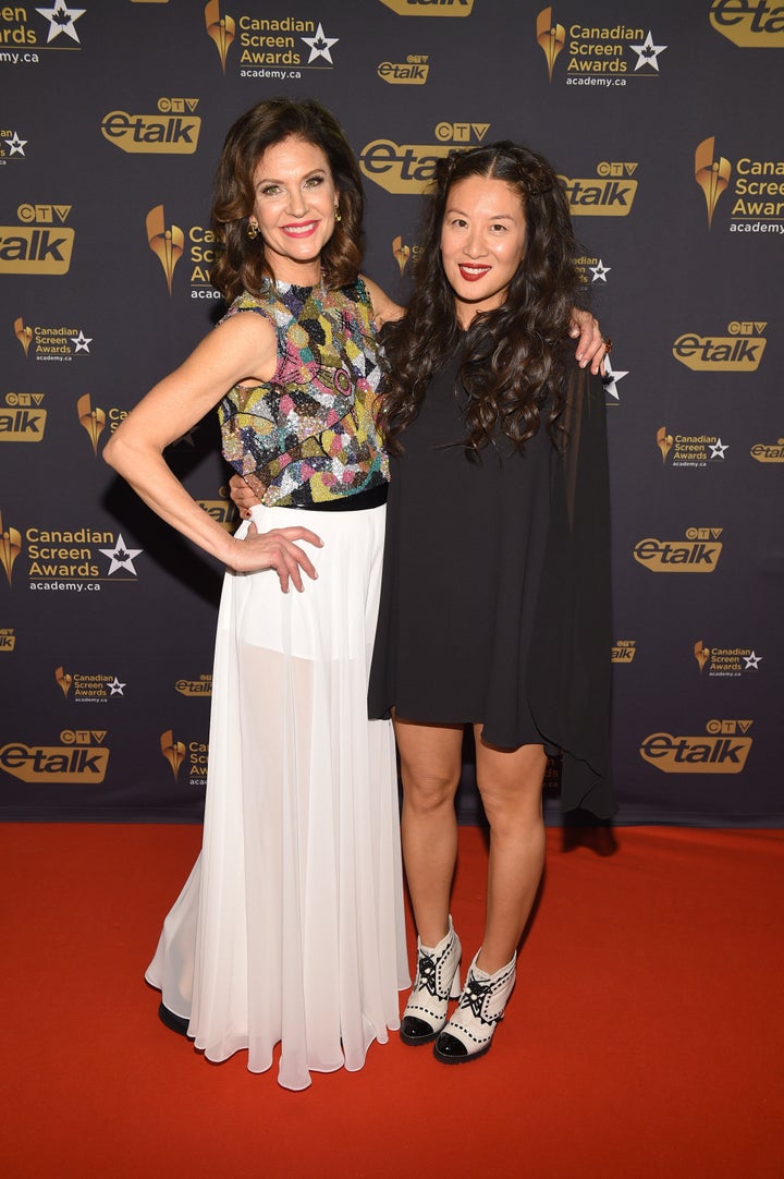 Wendy Crewson and Lainey Lui at the Canadian Screen Awards on March 9, 2016 in Toronto.