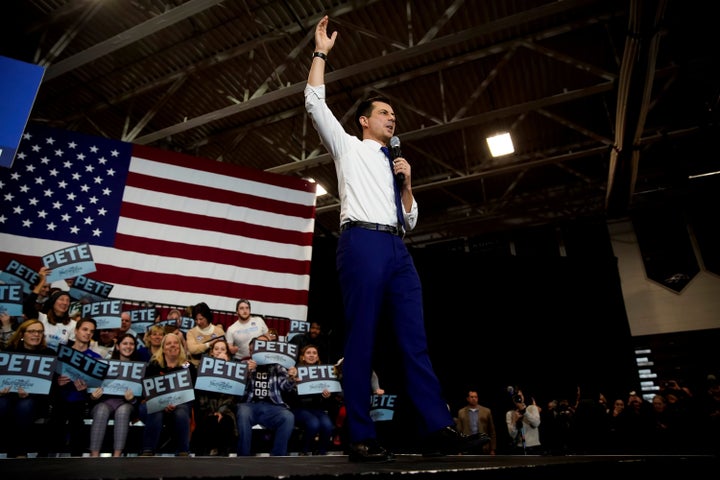 Pete Buttigieg, Democratic presidential candidate and former mayor of South Bend, Indiana, attends a campaign event in Lebano