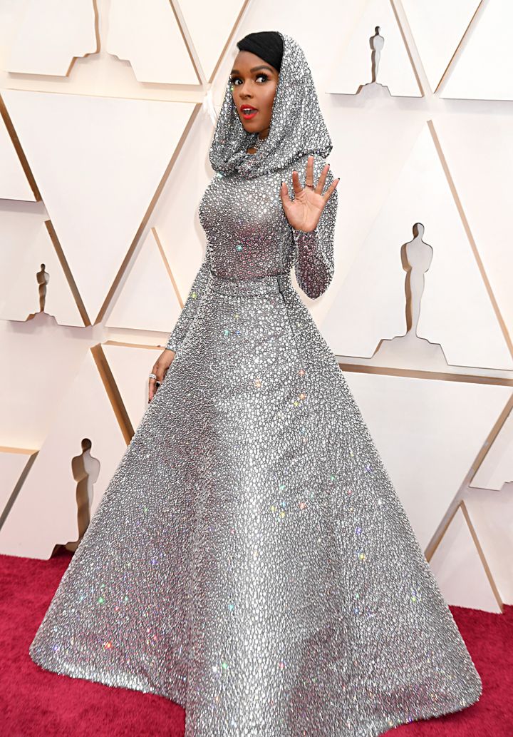 Janelle Monáe stops to pose on the red carpet as she attends the 92nd Annual Academy Awards on Sunday in Los Angeles.