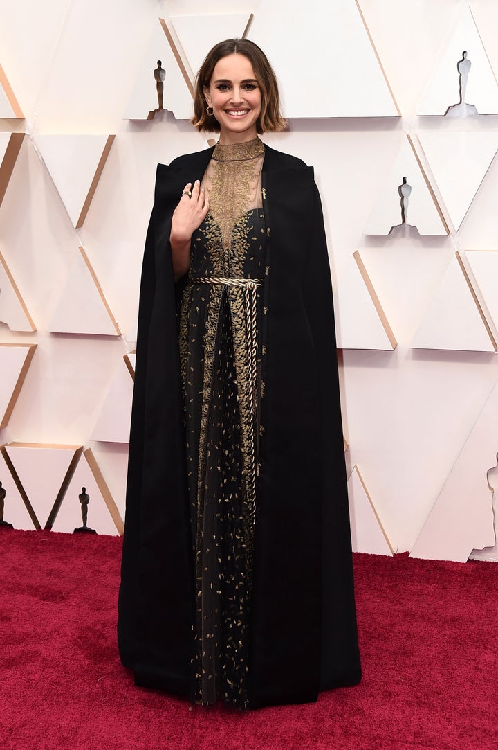 Natalie Portman arrives at the Oscars on Sunday, Feb. 9, 2020, at the Dolby Theatre in Los Angeles. 