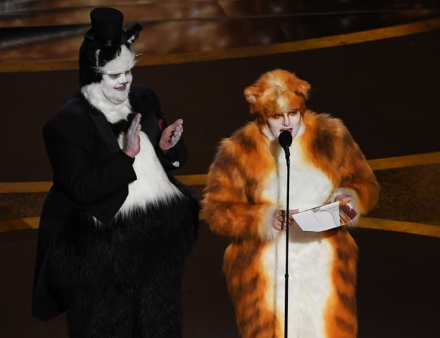 Oscars 2020 Cats James Corden And Rebel Wilson Were The Purr Fect Picks To Present Best Visual Effects Huffpost Uk