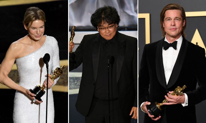 Renée Zellweger, Bong Joon-ho and Brad Pitt were among this year's winning stars