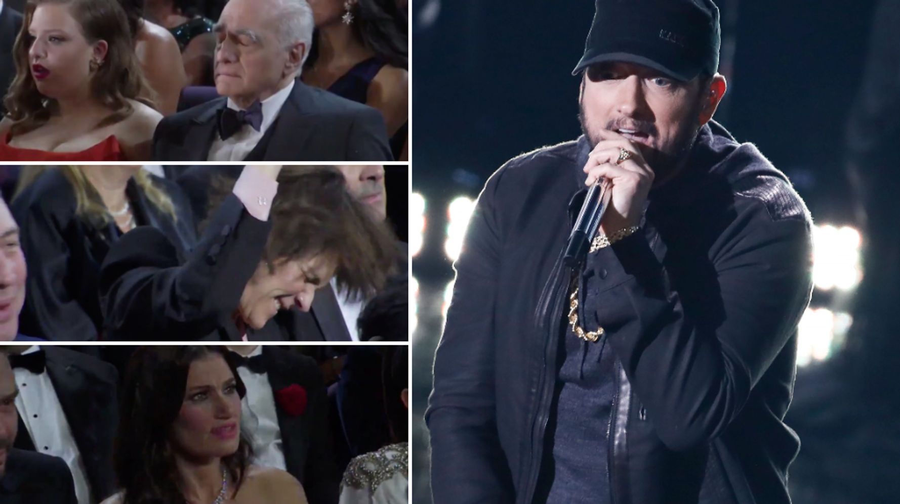 Eminem Surprises Oscars 2020 Crowd in All-Black Jordan Sneakers – Footwear  News