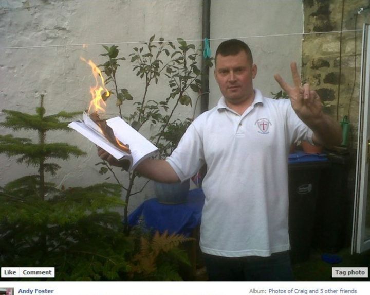 Andrew Foster, who is said to be burning the Quran