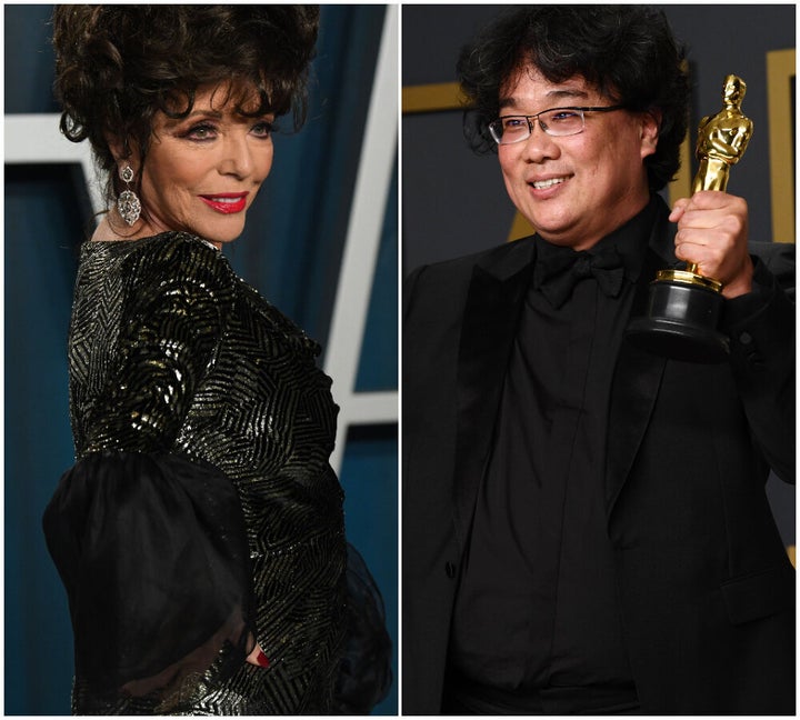 Joan Collins and Parasite director Bong Joon-ho