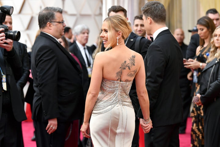 Scarlett Johansson attends the 92nd Annual Academy Awards.