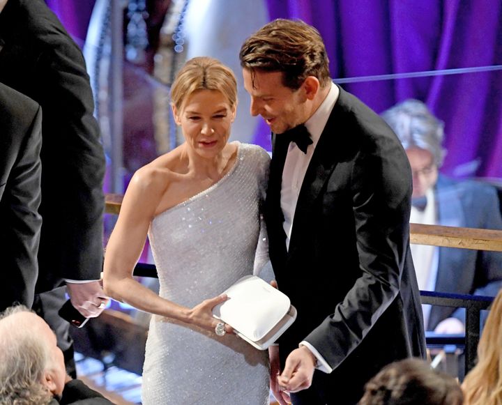 Renée Zellweger and Bradley Cooper pictured together at the 92nd Annual Academy Awards on Feb. 9, 2020.