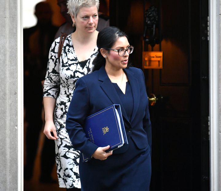 Home secretary Priti Patel leaving 10 Downing Street