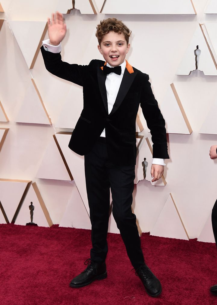 Roman Griffin Davis at the Oscars on Feb. 9, 2020.