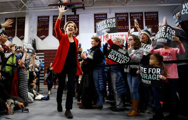 Sen. Elizabeth Warren (D-Mass.) does not do as well with independent voters, who make up 42% of New Hampshire's electorate.